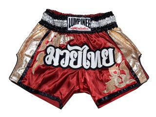 Pantalones cortos de kickboxing Lumpinee : LUM-043-Rojo