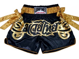 Pantalones de entrenamiento de kickboxing Lumpinee: LUM-051-Negro-Oro
