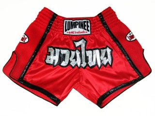 Pantalones Retro Kickboxing de Lumpinee : LUMRTO-005-Rojo