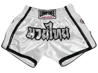 Pantalones Retro Kickboxing de Lumpinee : LUMRTO-005-Blanco
