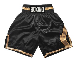 Pantalones de boxeo personalizados : KNBSH-036-Negro-Oro