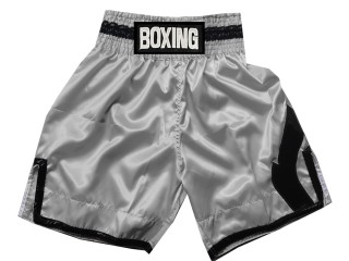 Pantalones de boxeo personalizados  : KNBSH-036-Plata