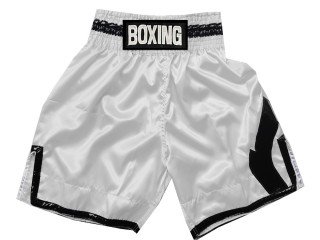 Pantalones de boxeo personalizados : KNBSH-036-Blanco
