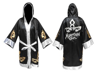 Bata de boxeo personalizada de Kanong : KNFIR-143-Negro