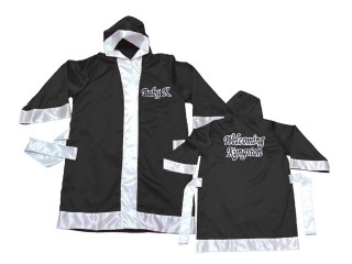 Bata de boxeo personalizada : KNFIRCUST-002-Negro