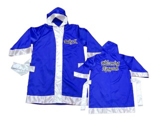 Bata de boxeo personalizada : KNFIRCUST-002-Azul
