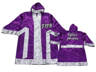 Bata de boxeo personalizada : KNFIRCUST-002-Púrpura