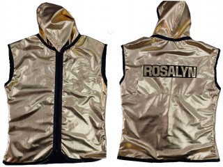 Chaqueta con capucha de boxeo personalizada : KNHODCUST-003-Oro