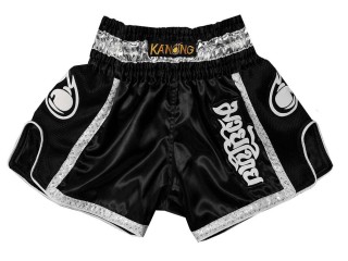 Pantalones de boxeo retro Kanong para niños : KNSRTO-208-Negro