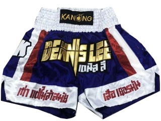 Shorts de boxeo azul marino personalizados : KNBXCUST-2008