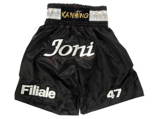 Pantalon de boxeo negros personalizados : KNBXCUST-2021