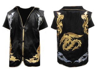 Chaqueta de ring de boxeo personalizada : Negro Dragón