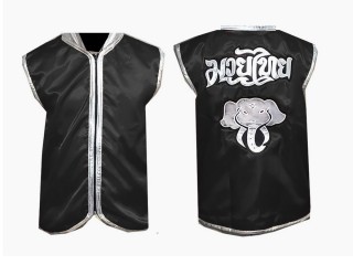 Chaqueta de ring de boxeo personalizada : Negro Elefante