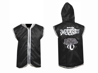 Chaqueta personalizada con capucha de boxeo : Negro Elefante