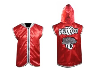 Chaqueta personalizada con capucha de boxeo : Rojo Elefante