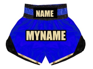 Calzoncillos de boxeo para niños personalizados  : KNBSH-022-Azul