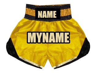 Calzoncillos de boxeo para niños personalizados : KNBSH-022-Oro