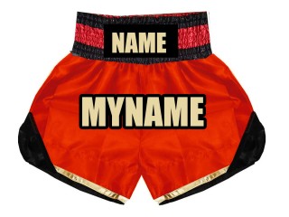 Calzoncillos de boxeo para niños personalizados : KNBSH-022-Rojo