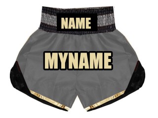 Calzoncillos de boxeo personalizados para niños : KNBSH-022-Plata
