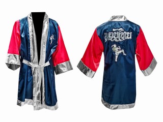 Bata de boxeo personalizada de Kanong : Azul marino y Rojo