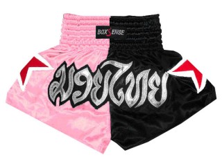 Pantalones boxeo para niños Boxsense : BXSKID-005-rosa claro