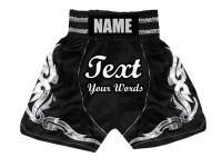 Shorts de boxeo personalizados  : KNBSH-024-Negro