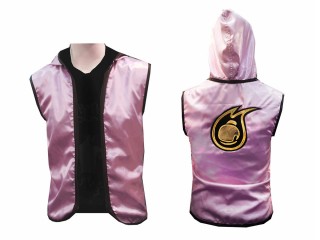 Chaqueta con capucha de boxeo personalizada para mujer : Rosa