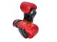 Guantes de boxeo Kanong de piel auténtica : Rojo y Negro