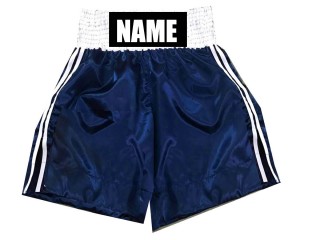 Shorts de boxeo para niños personalizados : KNBSH-026-Azul marino