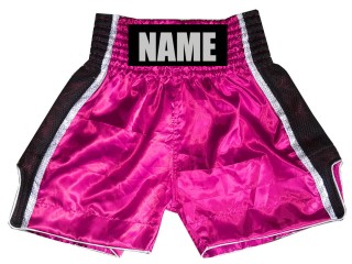 Pantalones de boxeo para niños personalizados : KNBSH-027-Rosa