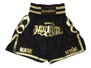 Calzoncillos de boxeo personalizados : KNBXCUST-2001-Negro