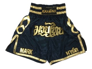Calzoncillos de boxeo personalizados : KNBXCUST-2001-Azul marino
