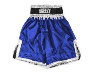 Pantalones de boxeo con borlas : KNBXCUST-2034-Azul