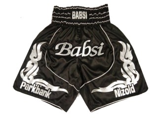 Calzoncillos de boxeo personalizados : KNBXCUST-2035-Negro