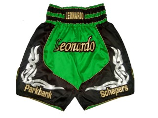 Calzoncillos de boxeo personalizados : KNBXCUST-2035-Verde-Negro