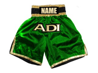 Pantalones de boxeo personalizados para hombre : KNBXCUST-2036-Verde
