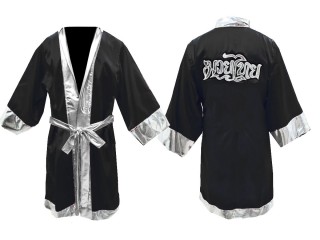 Bata de boxeo personalizada Kanong : KNFIR-125-Negro