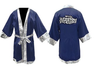 Bata de boxeo personalizada Kanong : KNFIR-125-Azul marino