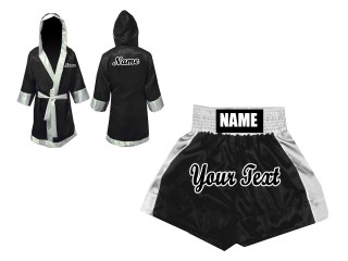Pantalones y Bata de boxeo personalizados : Negro