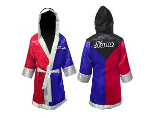 Bata de boxeo personalizada Kanong : Negro/Azul/Rojo
