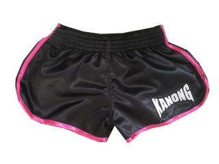 Pantalones cortos de boxeo Kanong para mujer : KNSWO-402-Negro